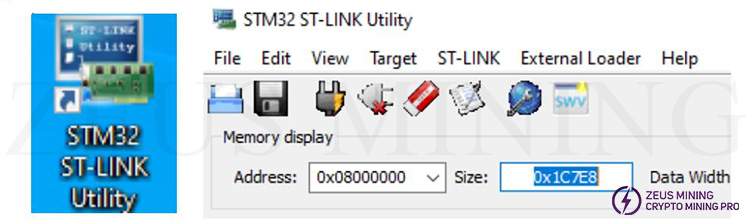 برنامج الأداة المساعدة STM32 ST-LINK
