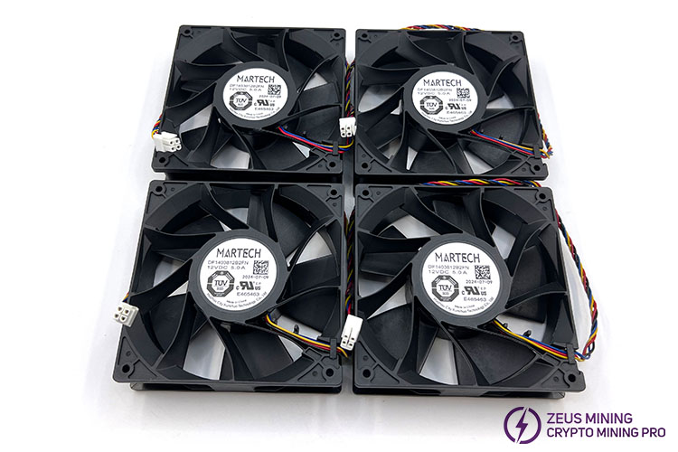 مروحة تبريد ذات منفذ مربع 4pin لـ Bitmain Antminer S21pro