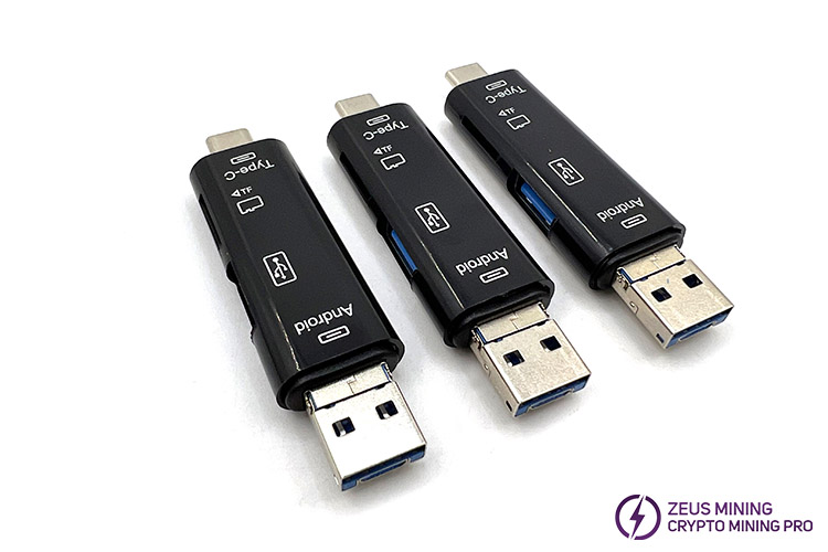 قارئ بطاقات ذاكرة 5 في 1 USB 3.0 Type C USB Micro USB SD TF محول OTG