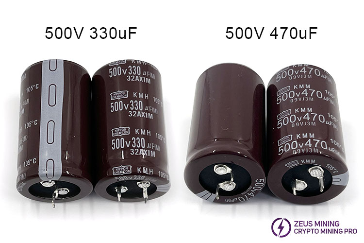 500V 330 فائق التوهج 470 فائق التوهج مُكثَّف كهربائيًا