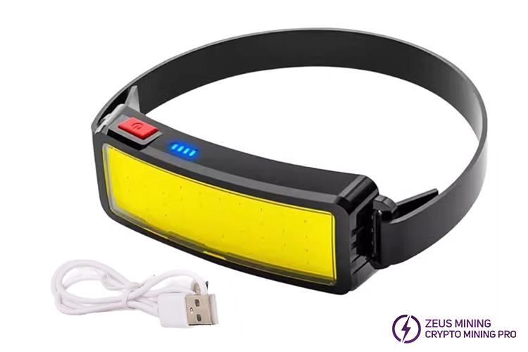 مصباح أمامي COB قابل لإعادة الشحن عبر USB