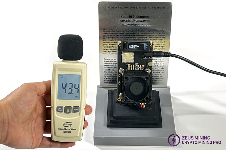 اختبار الضوضاء لتعدين منجم Bitaxe Gamma 601