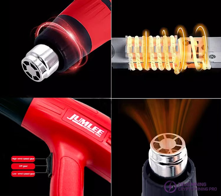 مسدس حراري بقوة 2000 واط لإصلاح لوحة التجزئة