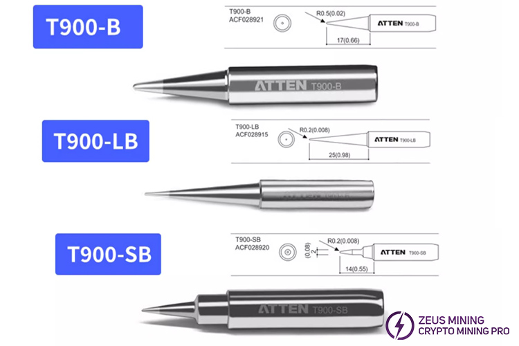 رأس مكواة لحام من سلسلة T900 برأس دائري رأس مكواة لحام من سلسلة T900 برأس دائري