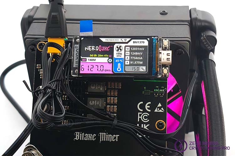 جهاز تعدين بيتكوين NerdQaxe++ Rev6 Hydro الصامت 6T جهاز تعدين بيتكوين NerdQaxe++ Rev6 Hydro الصامت 6T