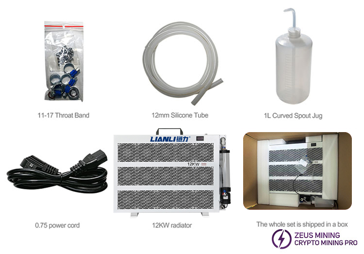 12KW قائمة أجزاء المبرد مياه التبريد Asic مينر 12KW قائمة أجزاء المبرد مياه التبريد Asic مينر