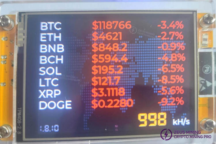 جهاز تعدين بيتكوين NMMiner CYD 1000kh ESP32