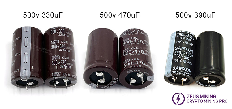 500V 330 فائق التوهج 470 فائق التوهج مُكثَّف كهربائيًا