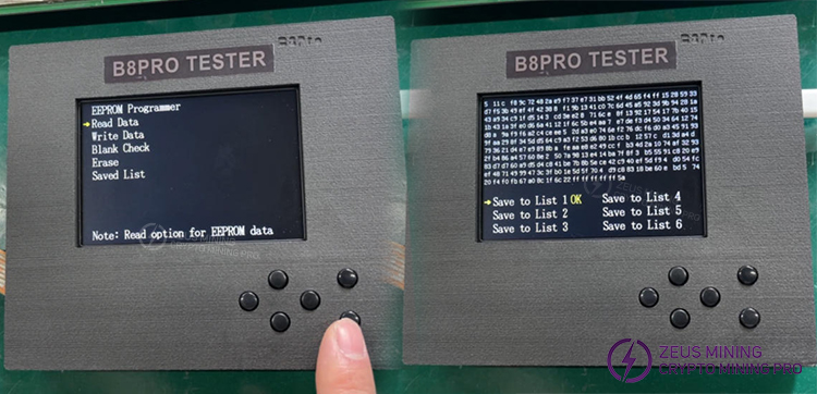 طريقة قراءة ملف EEPROM باستخدام جهاز B8PRO طريقة قراءة ملف EEPROM باستخدام جهاز B8PRO