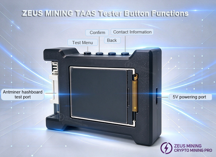 شرح منافذ جهاز اختبار ZEUS MINING TAAS شرح منافذ جهاز اختبار ZEUS MINING TAAS