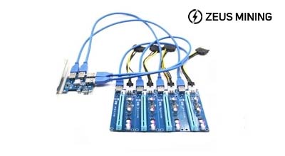 بطاقة محول PCI-E 1 إلى 4 + 4 لوحات مجموعة تركيبة