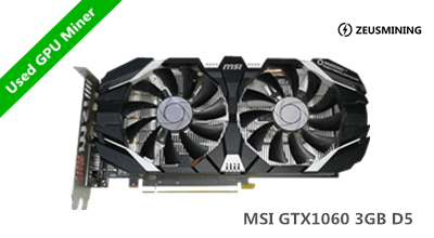 جهاز تعدين GPU Msi GTX 1060 3GB GDDR5 مستعمل
