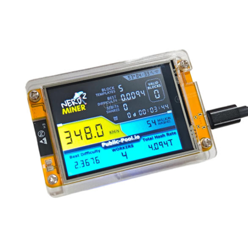 Nerdminer V2 350Kh/s مُعدِّن BTC Solo